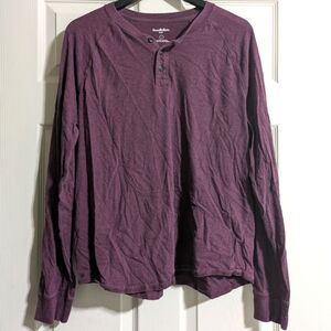 Henley button long sleeve shirt